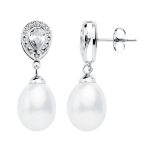 pendientes oro blanco perlas