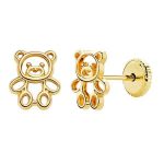 pendientes oro oso calado