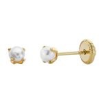 pendientes oro perla