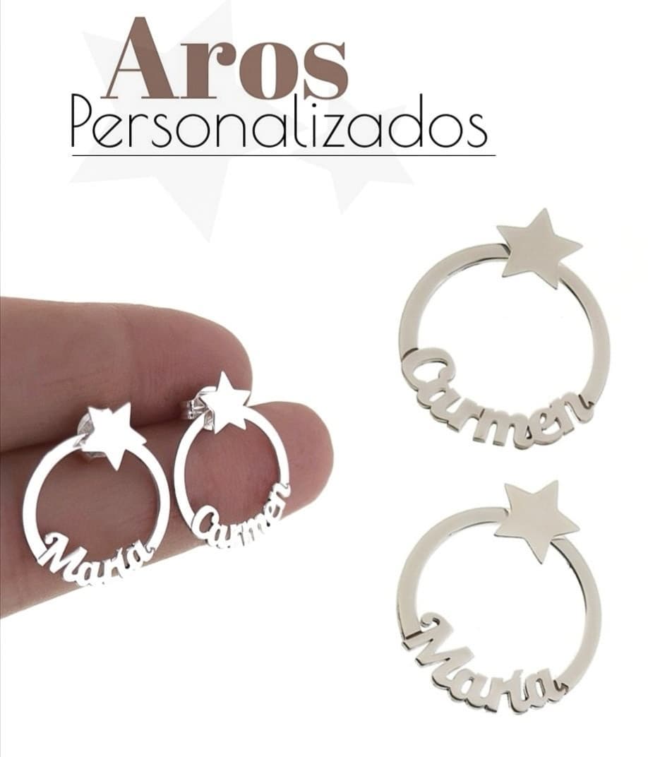 Pendientes personalizados de plata