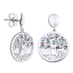 pendientes plata arbol de la vida