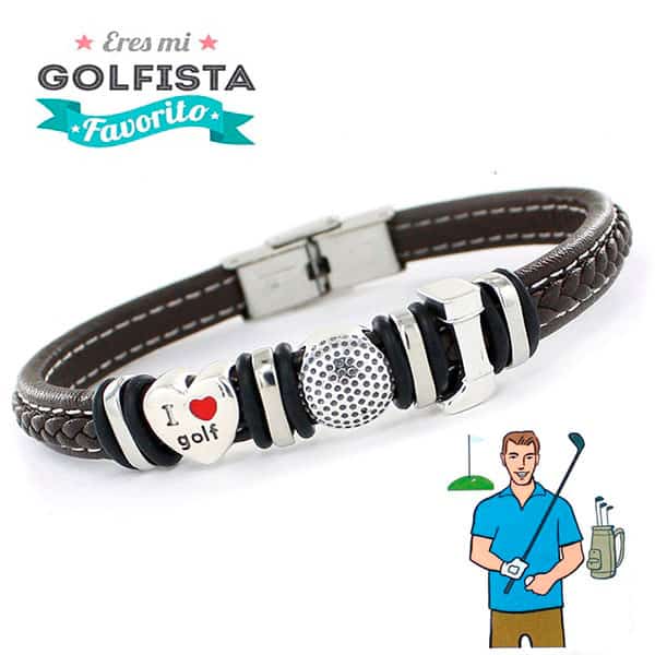 pulsera caballero plata del golfista golf