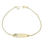 pulsera chupete esmalte oro