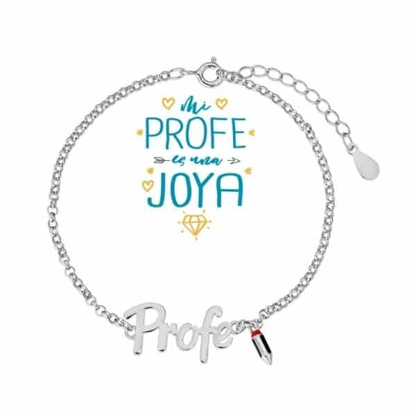 Pulsera de plata para profesorass