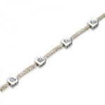 pulsera diamantes oro blanco 4004