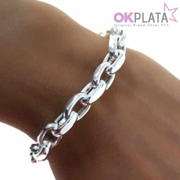 pulsera eslabones de plata