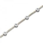 pulsera oro blanco con diamantes 4002