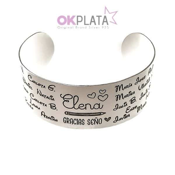 Pulsera de plata para profesora