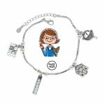 Pulsera para profesora de plata