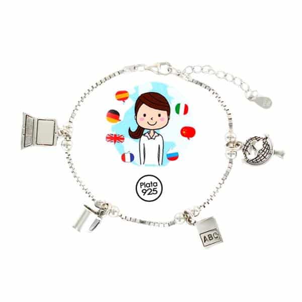 Pulsera para traductora de plata