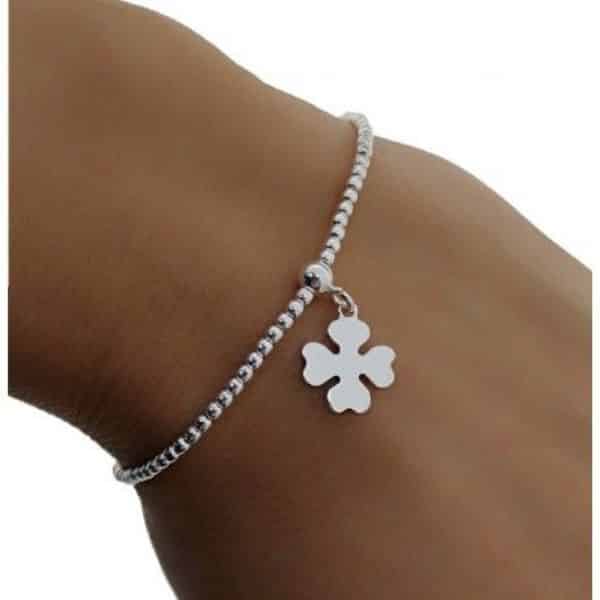 pulsera trebol plata 1