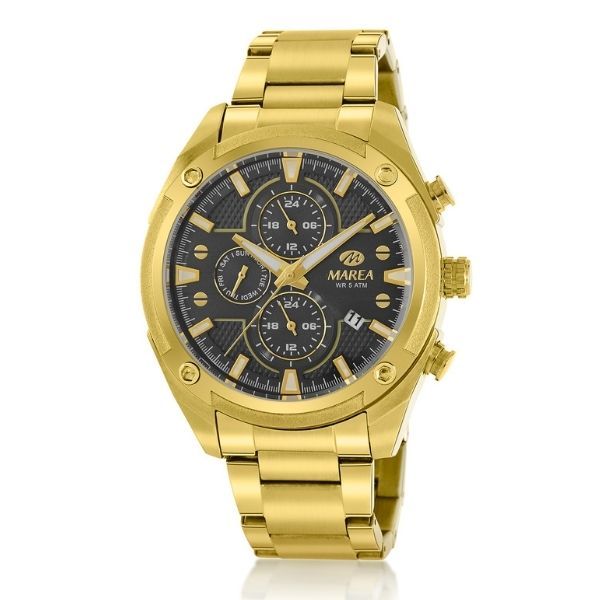 reloj acero dorado