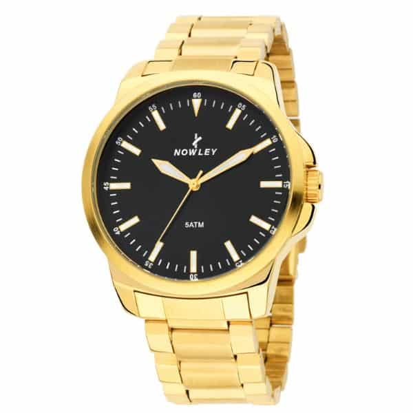 Reloj de hombre con correa de acero dorado